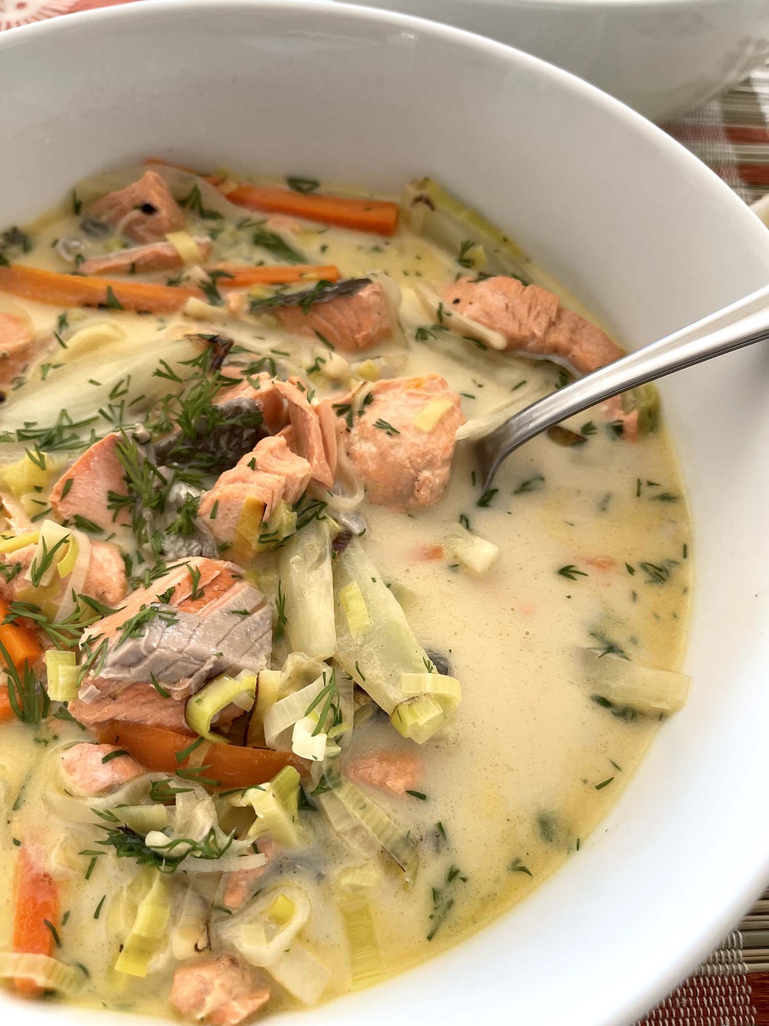 Norwegian Salmon Soup (For Two)