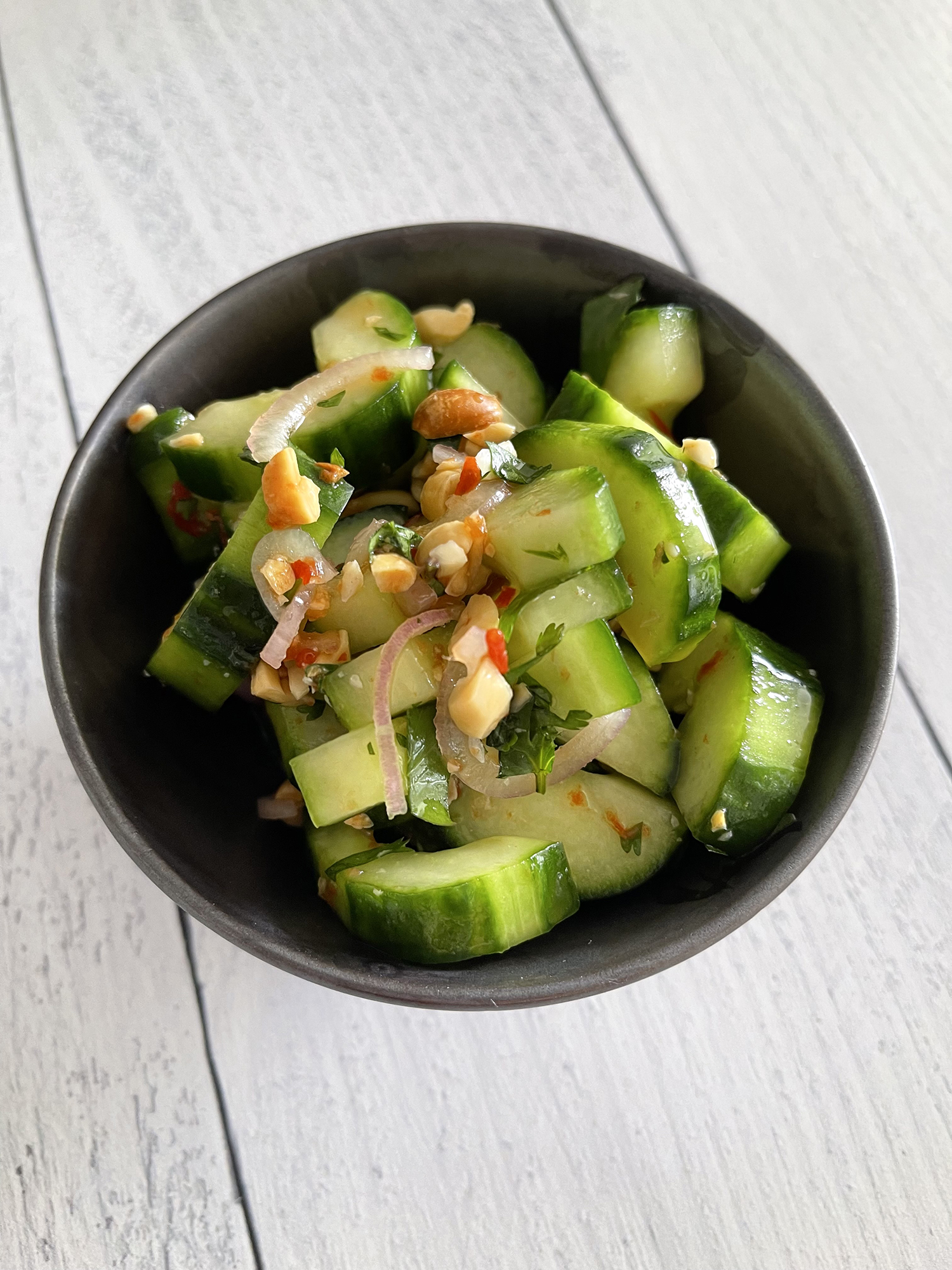 Sweet & Spicy Cucumber Salad
