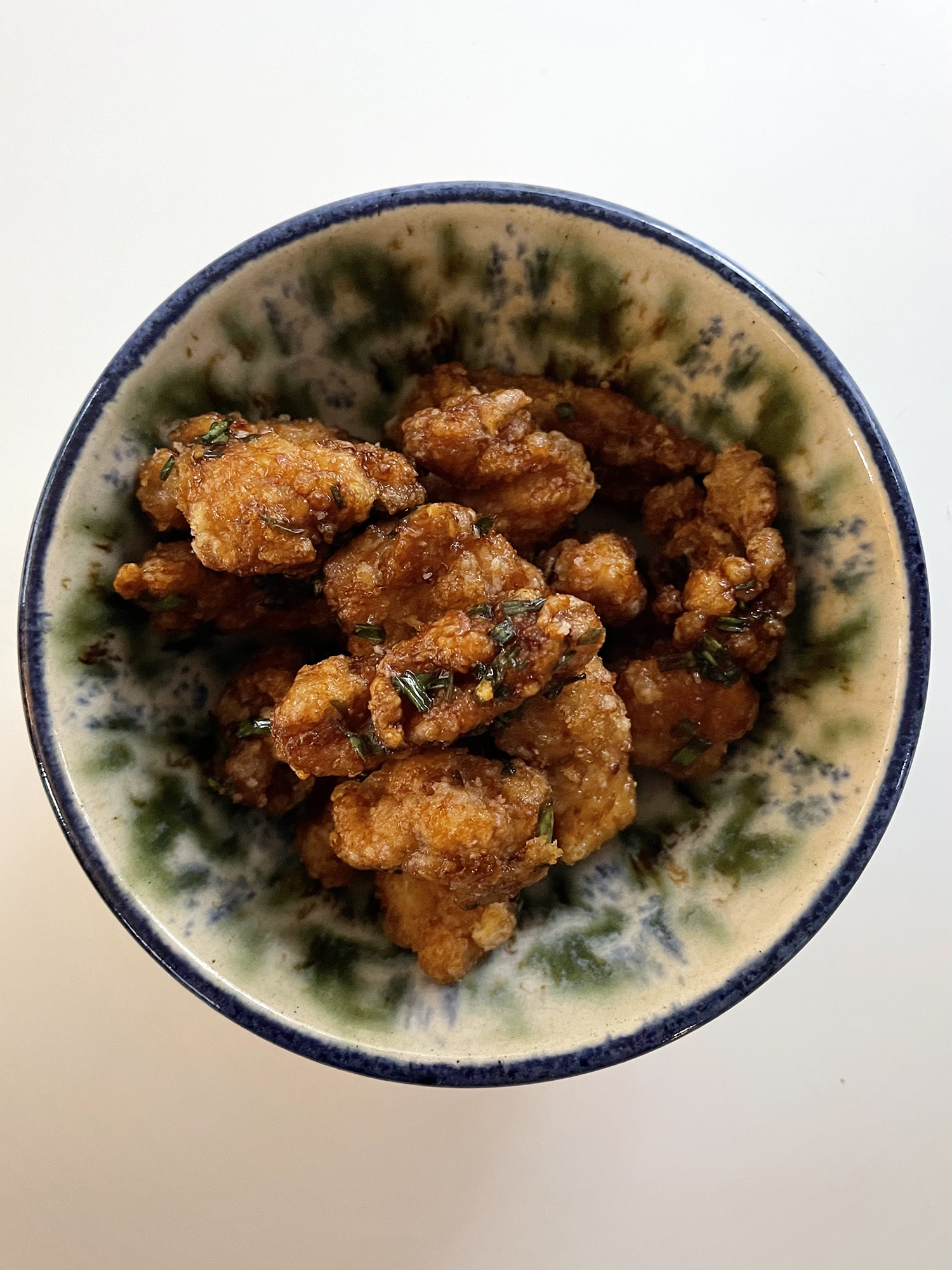 Karaage with Chive Sauce (Japanese Fried Chicken)