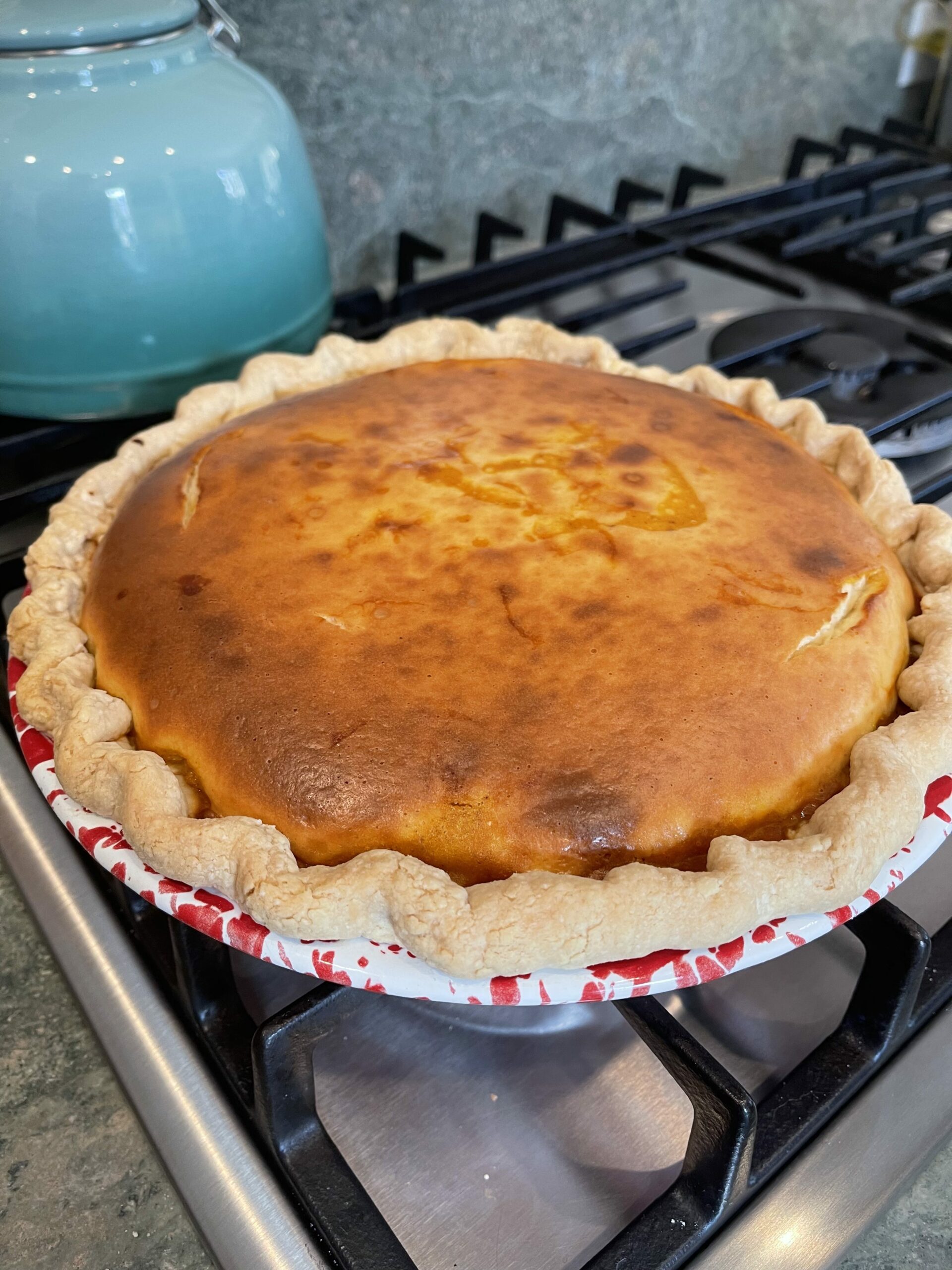 Pumpkin Pie with Cheesecake Top