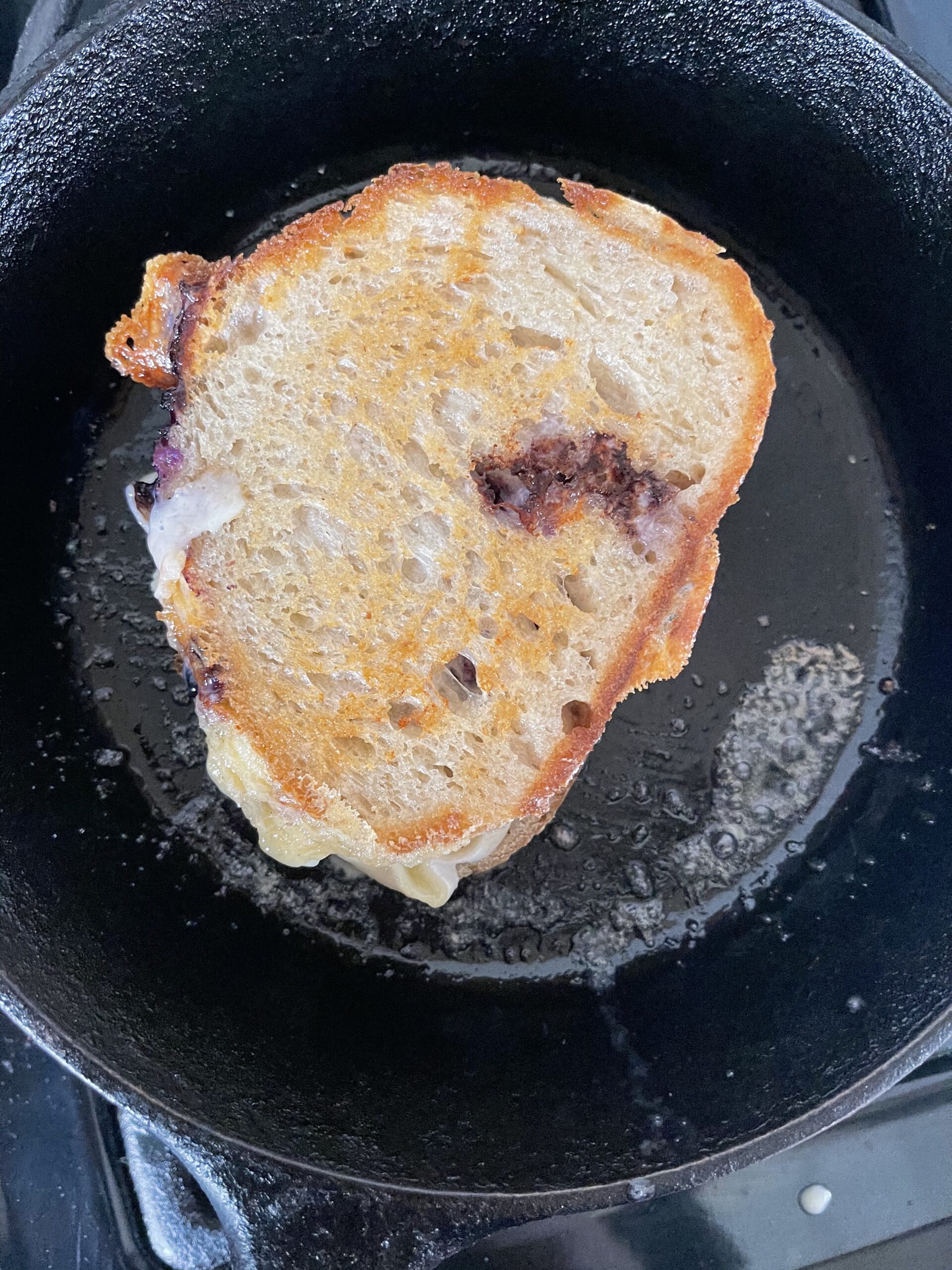 Le Fromager d’Affinois and Blueberry Grilled Cheese Sandwich