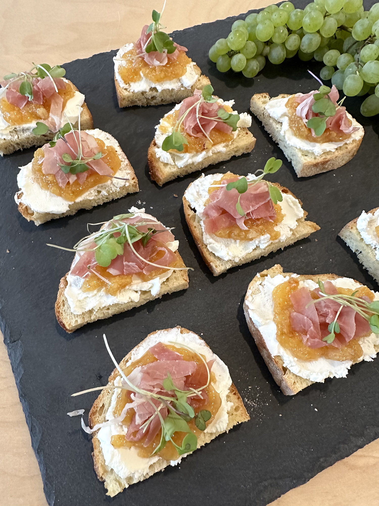 Goat Cheese and Ginger Citrus Crostini