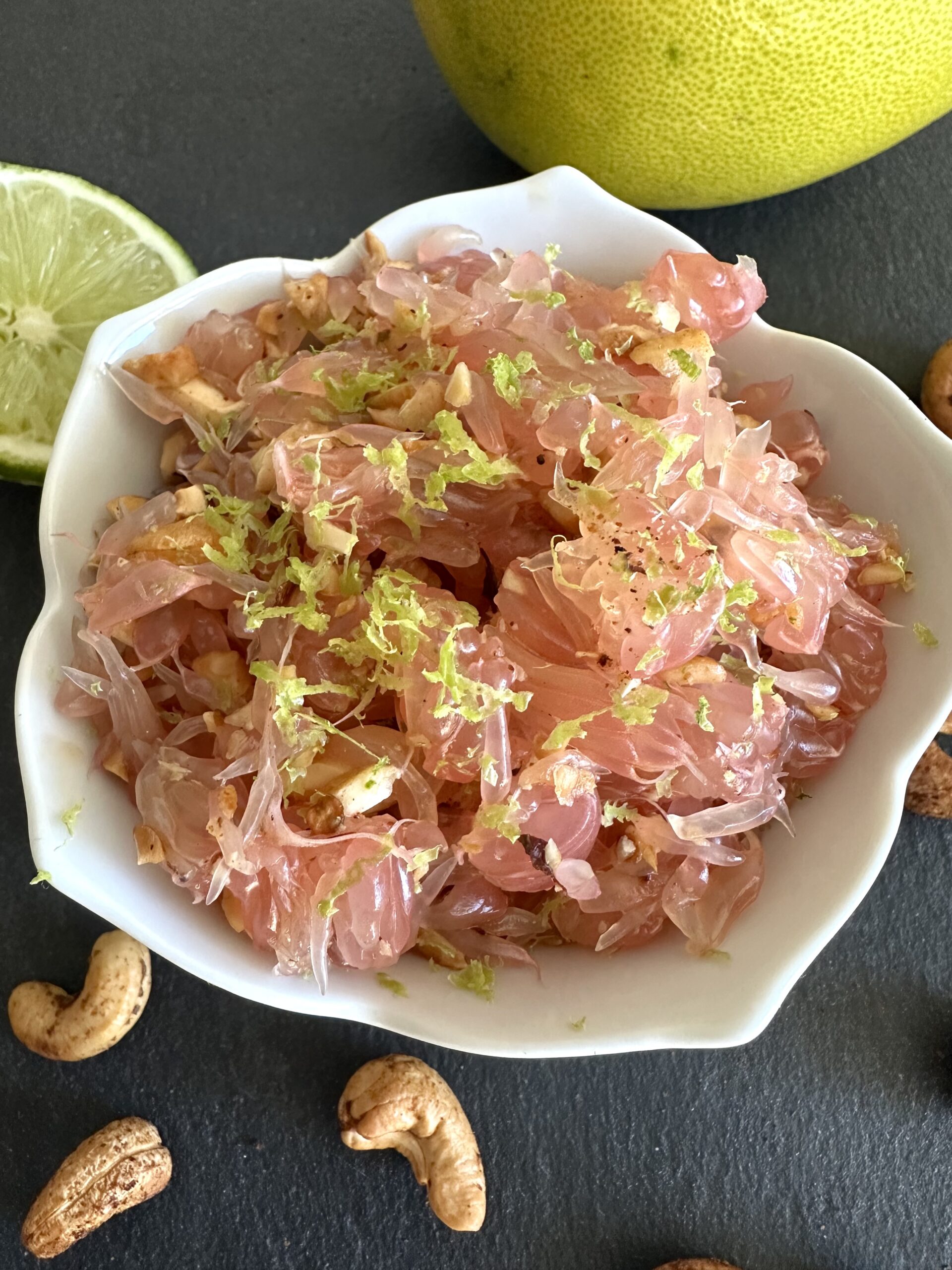 Pomelo Salad with Chili Lime Cashews